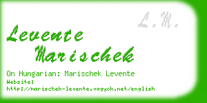 levente marischek business card